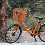Unique Design Bicycle Front Basket Wicker Picnic Basket with Lid