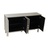 Unique Stylish 4-Door Storage Cabinet with Pine Legs Sideboard Buffets