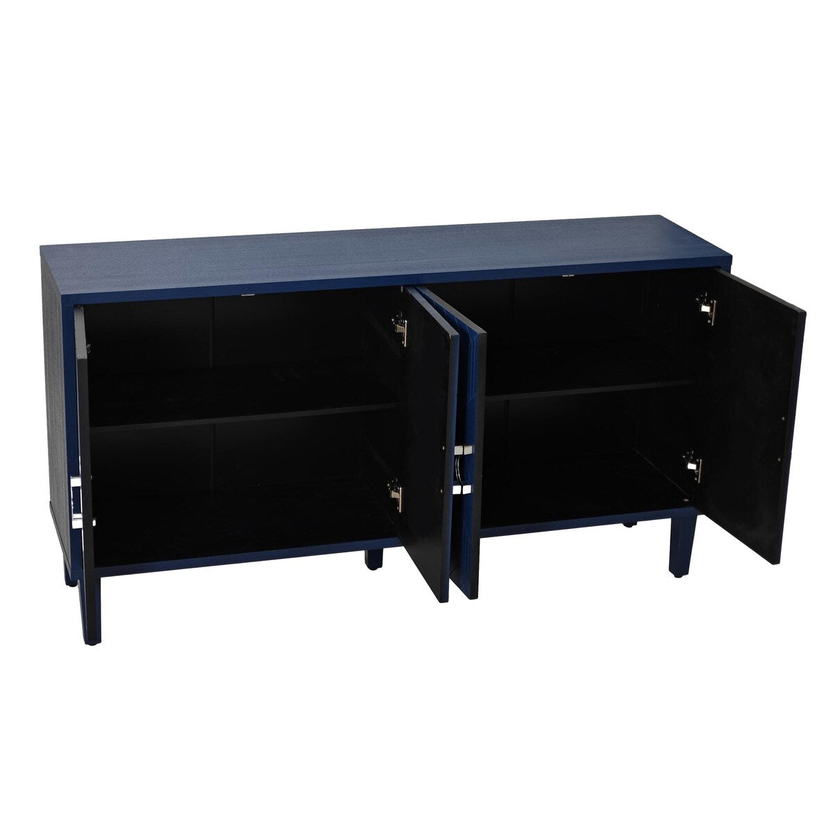 Unique Stylish 4-Door Storage Cabinet with Pine Legs Sideboard Buffets