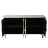 Unique Stylish 4-Door Storage Cabinet with Pine Legs Sideboard Buffets