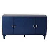 Unique Stylish 4-Door Storage Cabinet with Pine Legs Sideboard Buffets