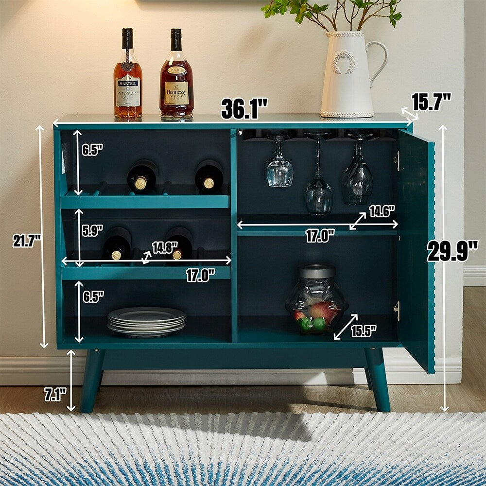 Teal wine cabinet on sale