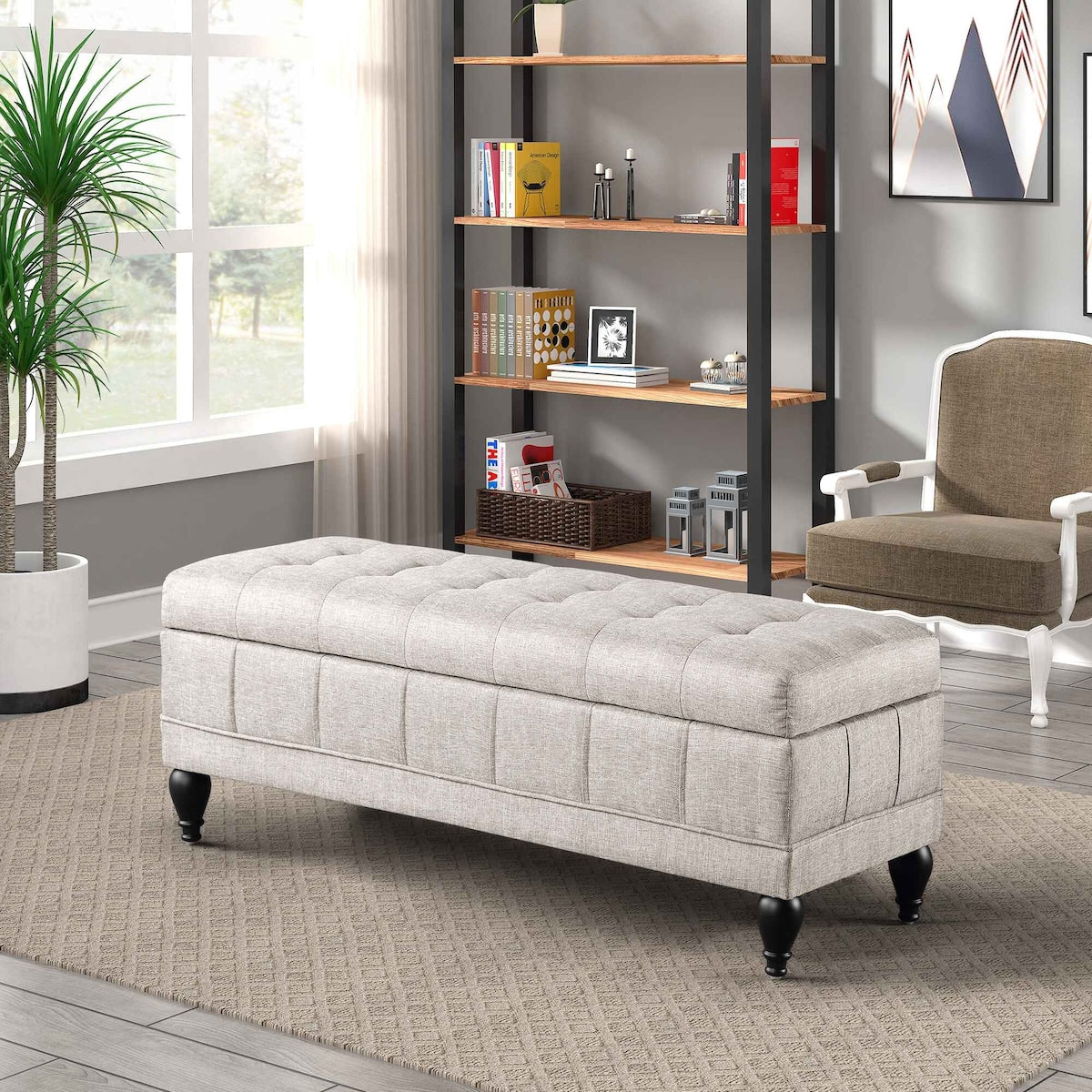 Unique Upholstered Storage Bench