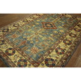 Unique Wool and Wool Geo-floral Kazak Hand-knotted Area Rug (6' x 8')