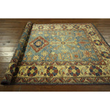 Unique Wool and Wool Geo-floral Kazak Hand-knotted Area Rug (6' x 8')