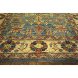 Unique Wool and Wool Geo-floral Kazak Hand-knotted Area Rug (6' x 8')