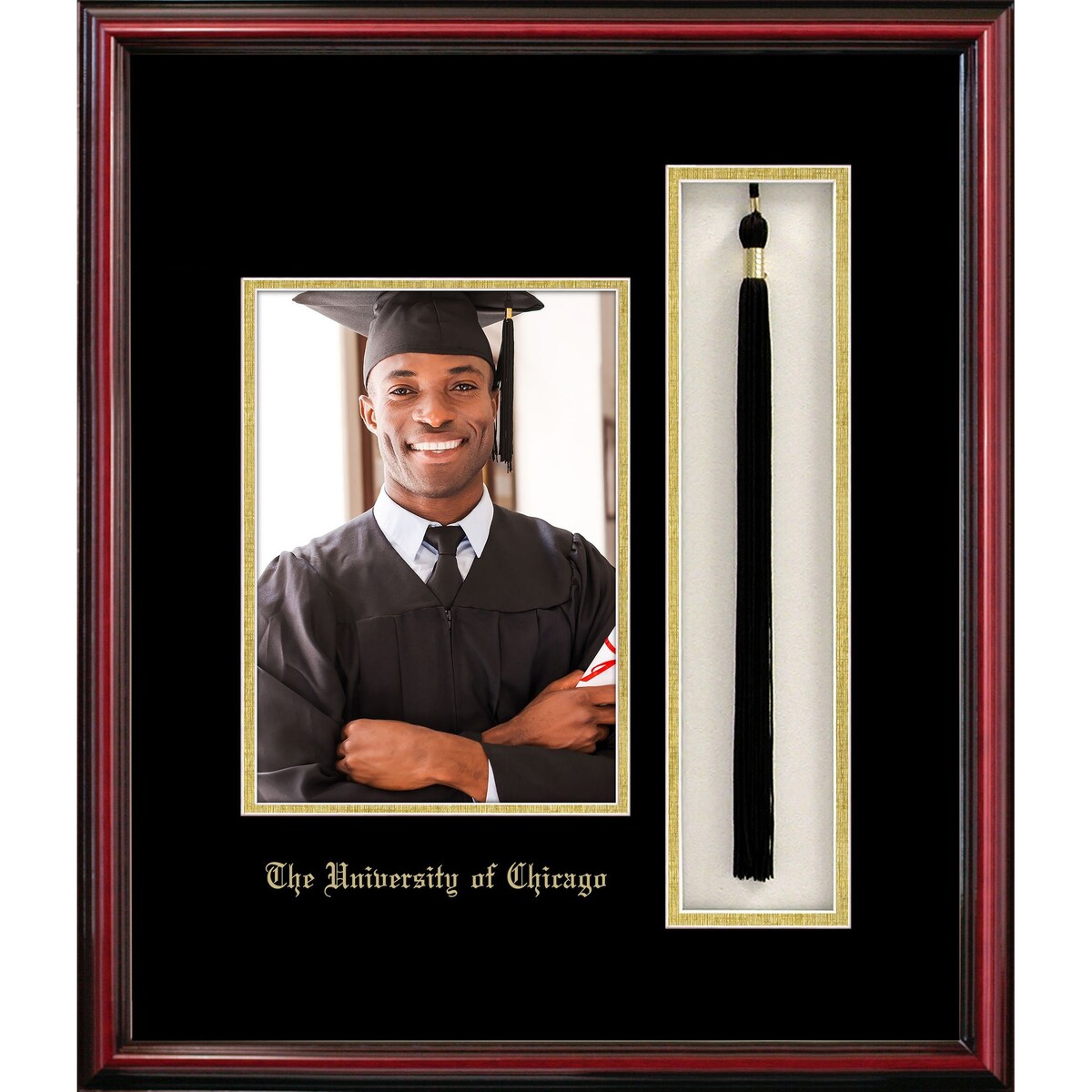 University of Chicago 5x7 Portrait with Tassel Box Petite Cherry