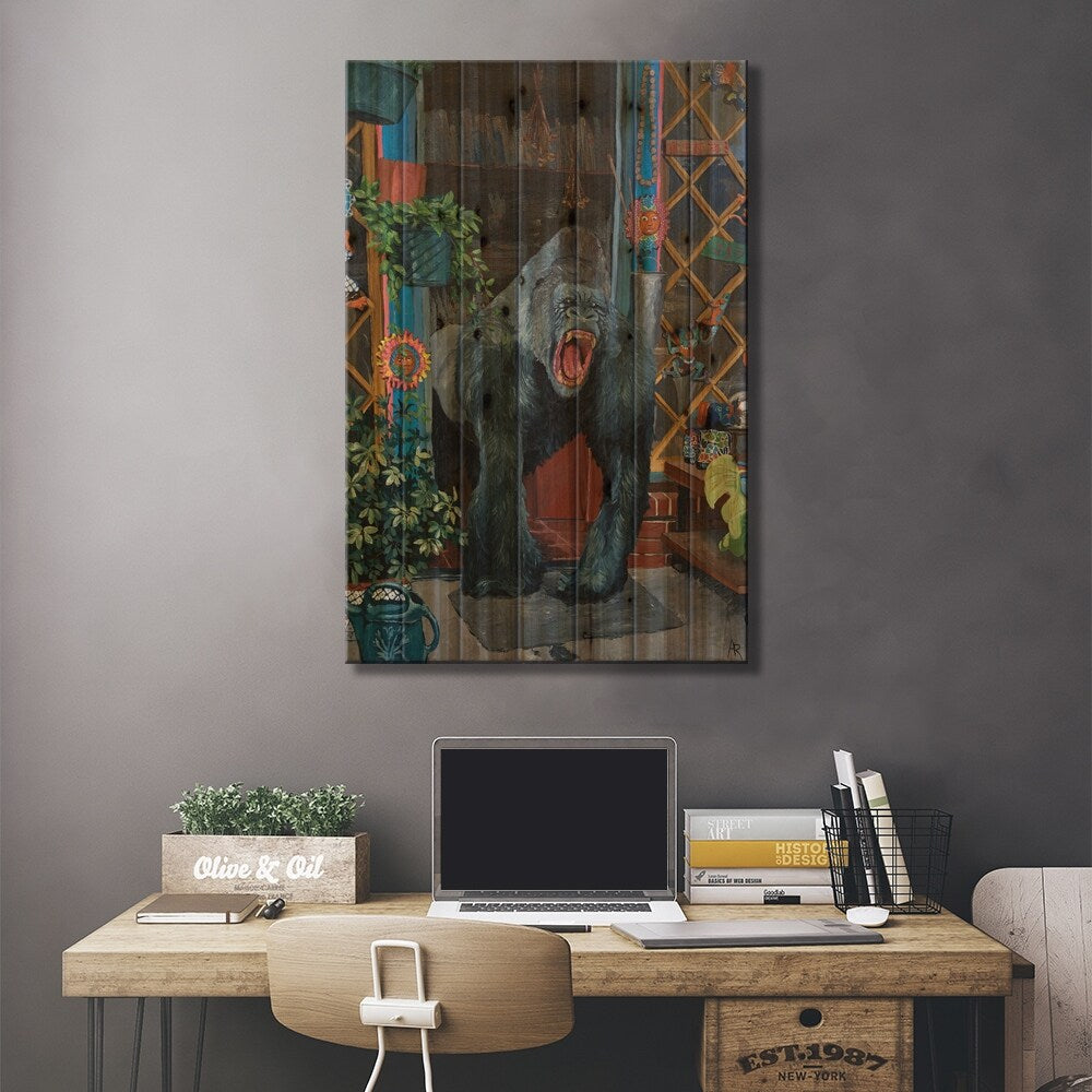 Untitled Print On Wood by Artur Rios - Multi-Color
