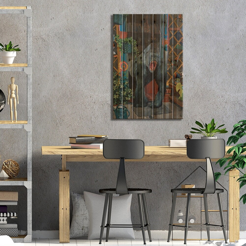 Untitled Print On Wood by Artur Rios - Multi-Color