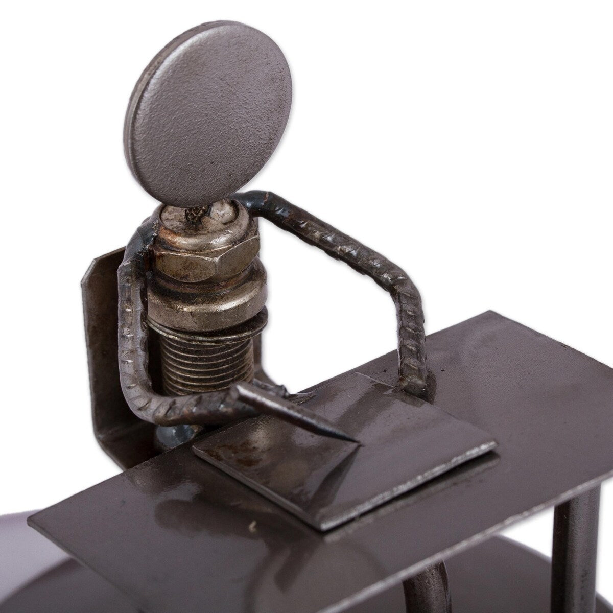 NOVICA Upcycled metal auto part sculpture, 'Artist'