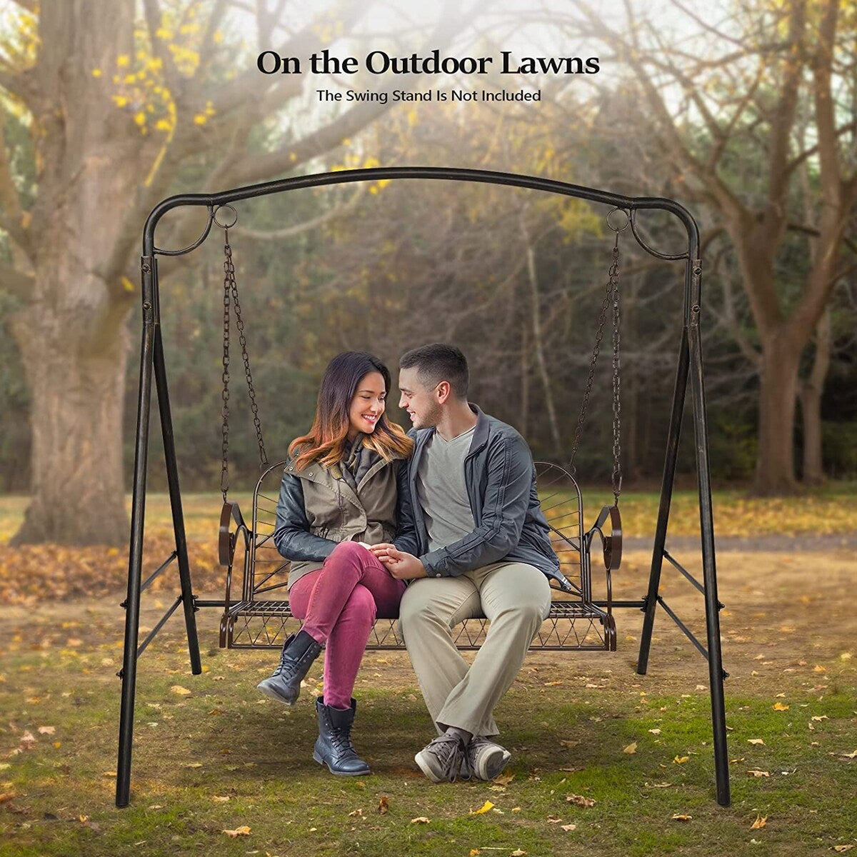 Upgraded Metal Patio Porch Swing