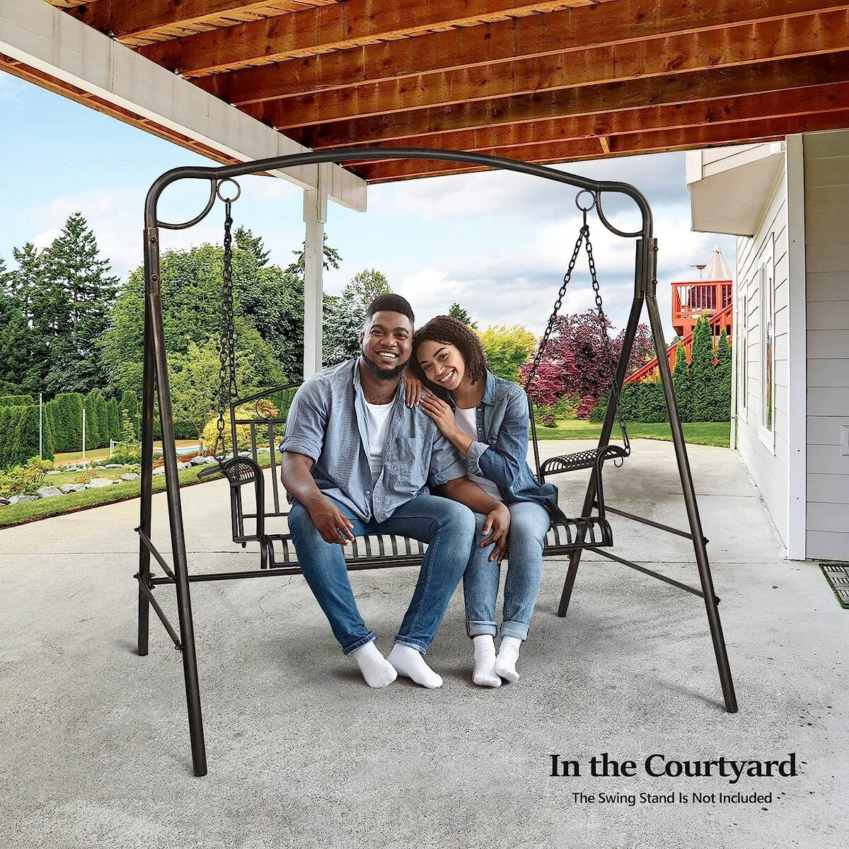 Upgraded Metal Patio Porch Swing