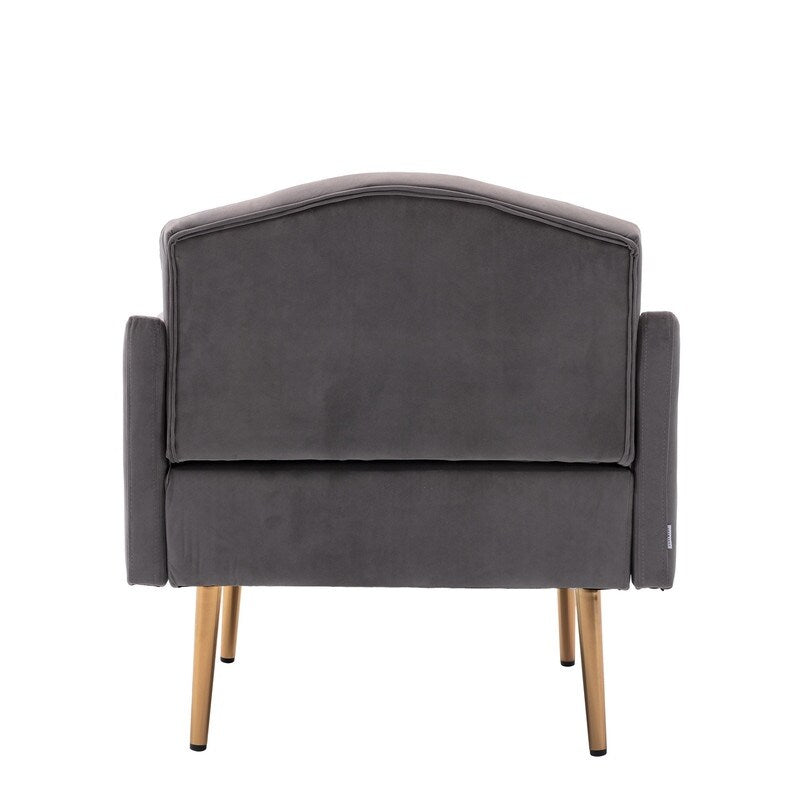 Upholstered Accent Chair, Leisure Single Sofa with Rose Golden Feet