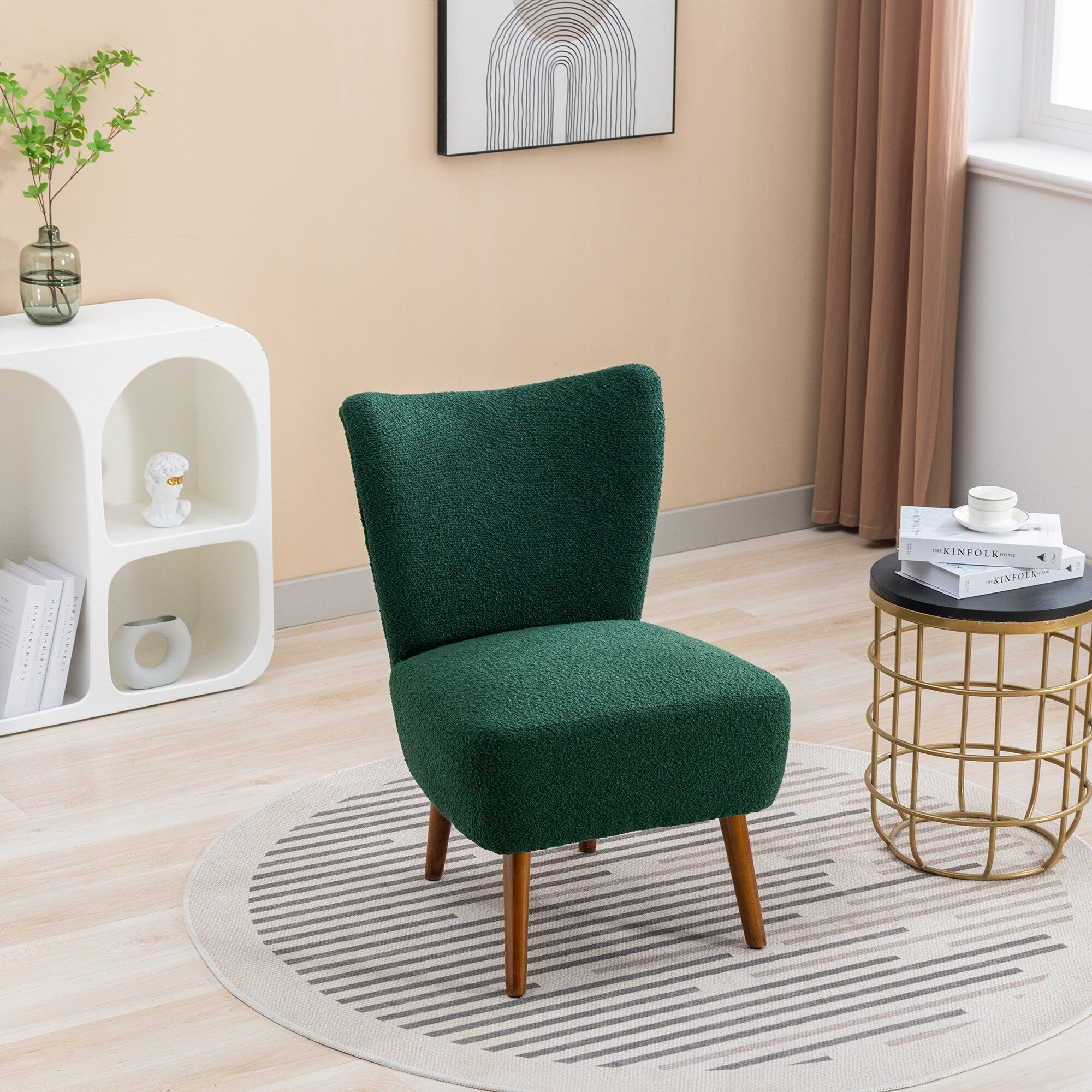 Small armless accent chair hotsell