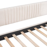 Upholstered Daybed Sofa Bed Twin Size With Trundle Bed and Wood Slat