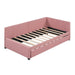 Upholstered Daybed with Trundle Twin Size Sofa Bed Frame