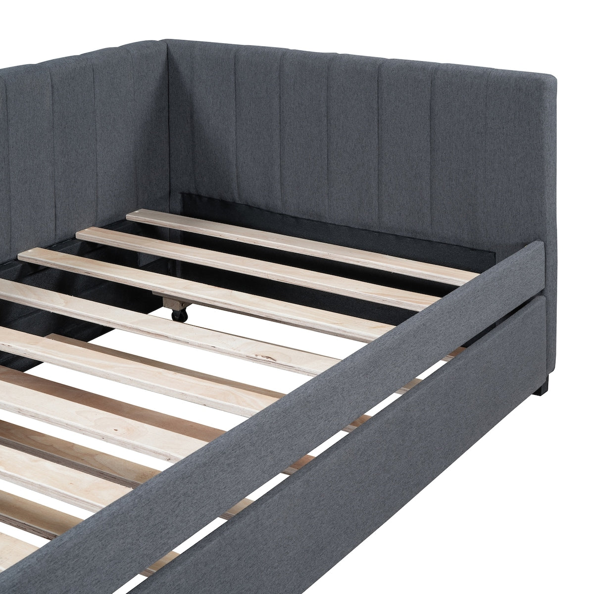 Upholstered Daybed with Trundle Twin Size Sofa Bed Frame