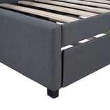 Upholstered Daybed with Trundle Twin Size Sofa Bed Frame