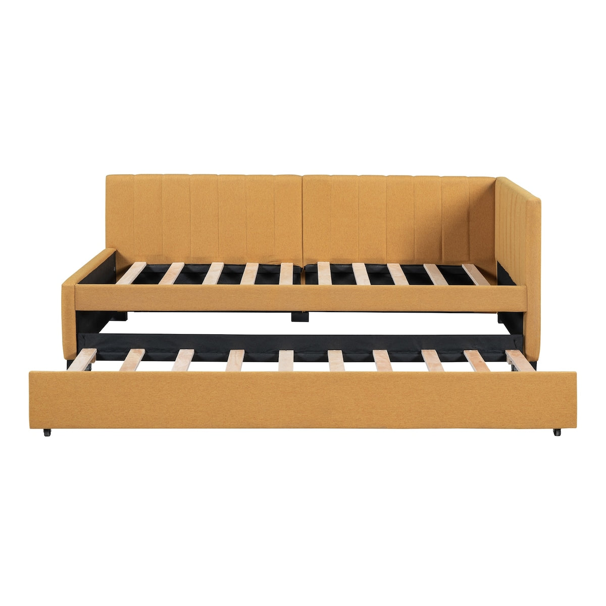 Upholstered Daybed with Trundle Twin Size Sofa Bed Frame