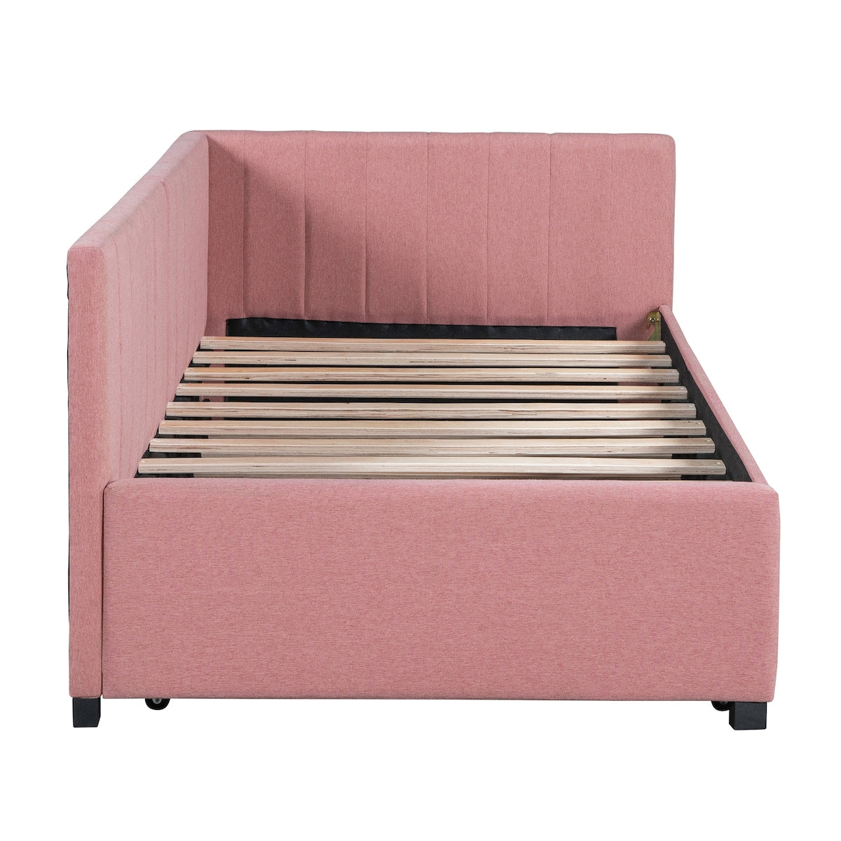 Upholstered Daybed with Trundle Twin Size Sofa Bed Frame