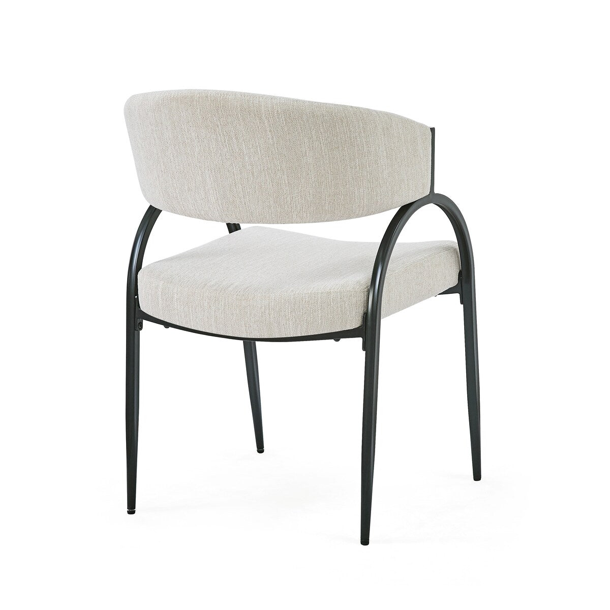 Upholstered Dining Chairs With Metal Legs for Kitchen, Living Room(Set of 2),Beige