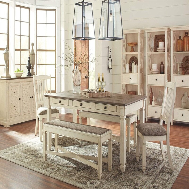 Upholstered Dining Room Bench - 15.25"D x 50.25"W x 19.5"H