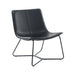 Upholstered Faux Leather Slope Lounge Chair