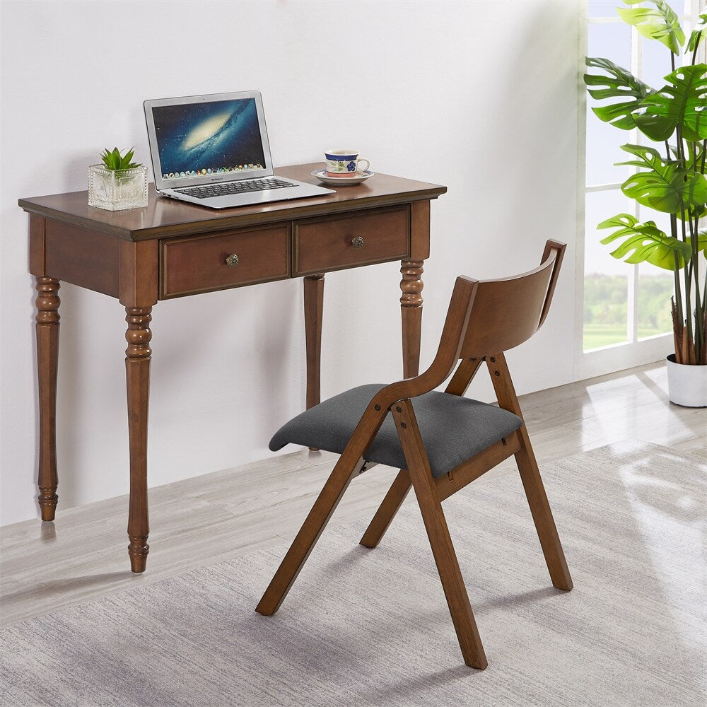 Upholstered Folding Dining Chair, Space Saving, Easy to Carry