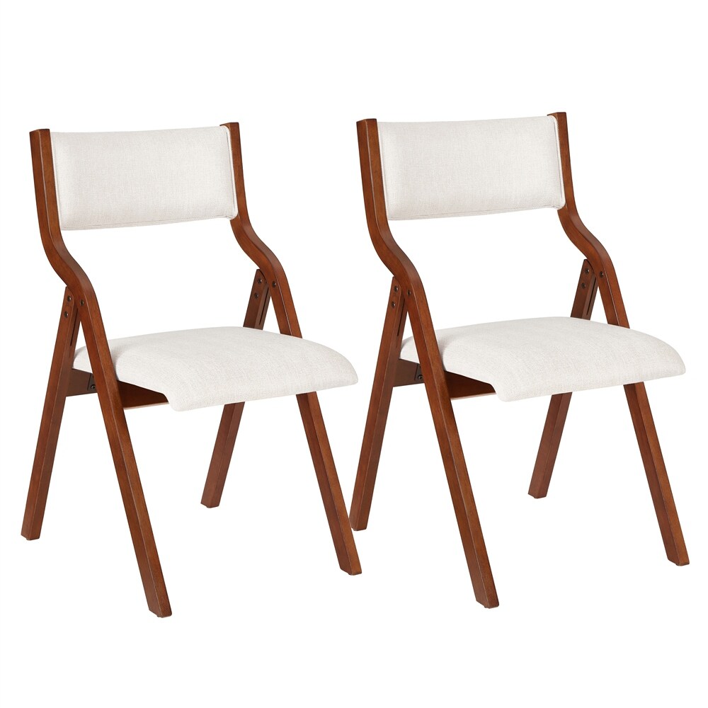 Upholstered Folding Dining Chair, Space Saving, Easy to Carry