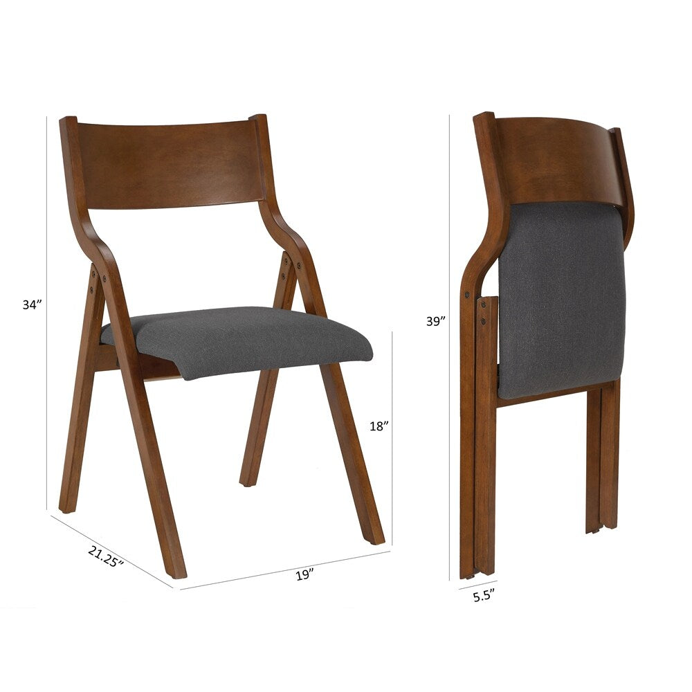 Upholstered Folding Dining Chair, Space Saving, Easy to Carry