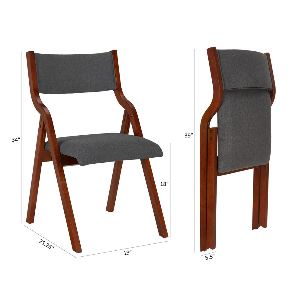 Upholstered Folding Dining Chair, Space Saving, Easy to Carry