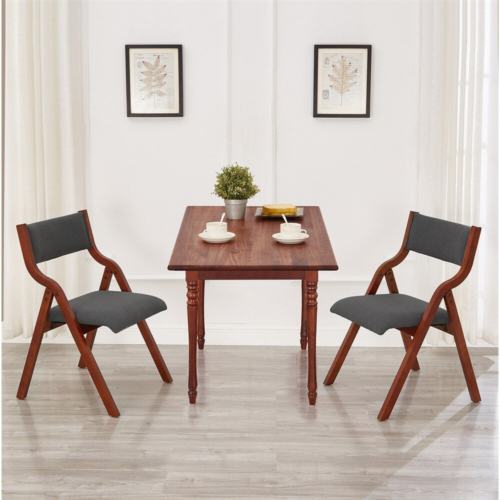 Upholstered Folding Dining Chair, Space Saving, Easy to Carry