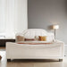Upholstered Full Size Platform Bed Daybed with Embedded Elegant Copper Nail