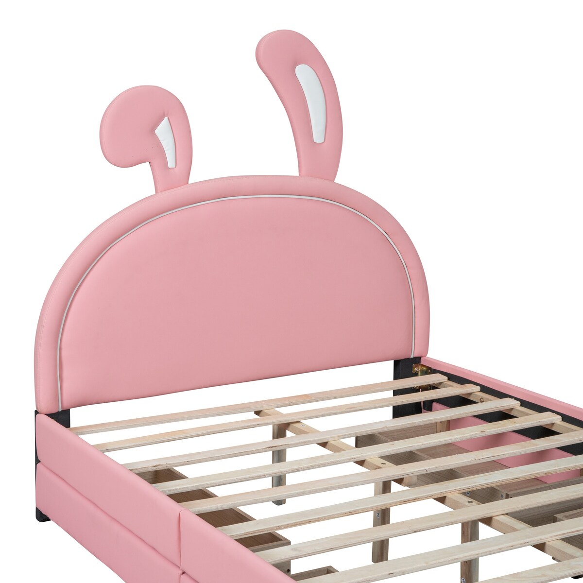 Upholstered Platform Bed with 4 Drawers