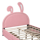 Upholstered Platform Bed with 4 Drawers