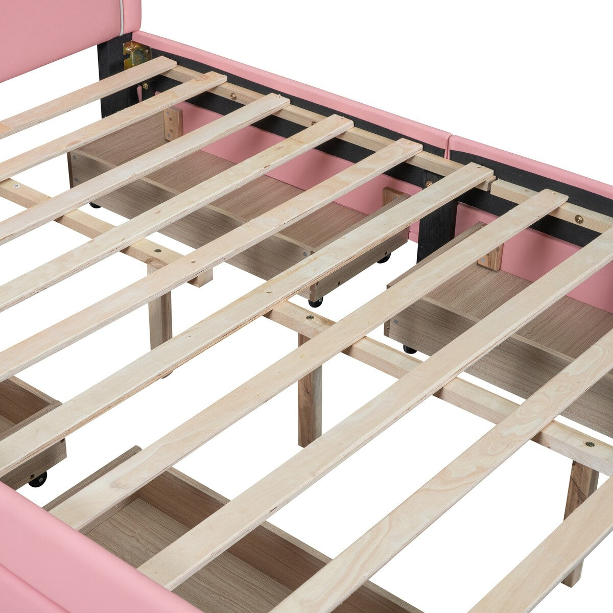 Upholstered Platform Bed with 4 Drawers