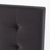 Upholstered Platform Bed with Classic Headboard and 4 Drawers, No Box Spring Needed, Linen Fabric, Queen Size