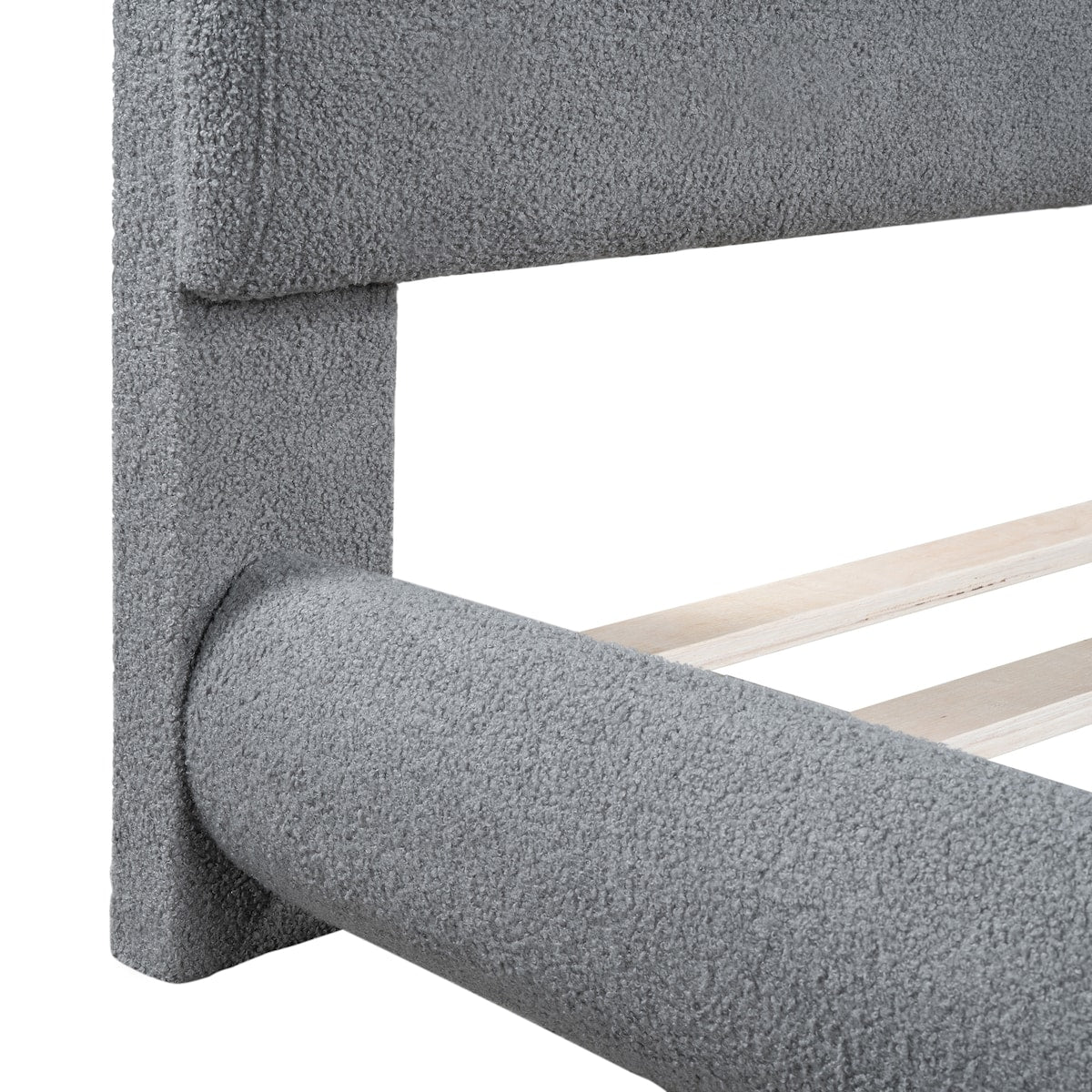 Upholstered Platform Bed with Thick Fabric
