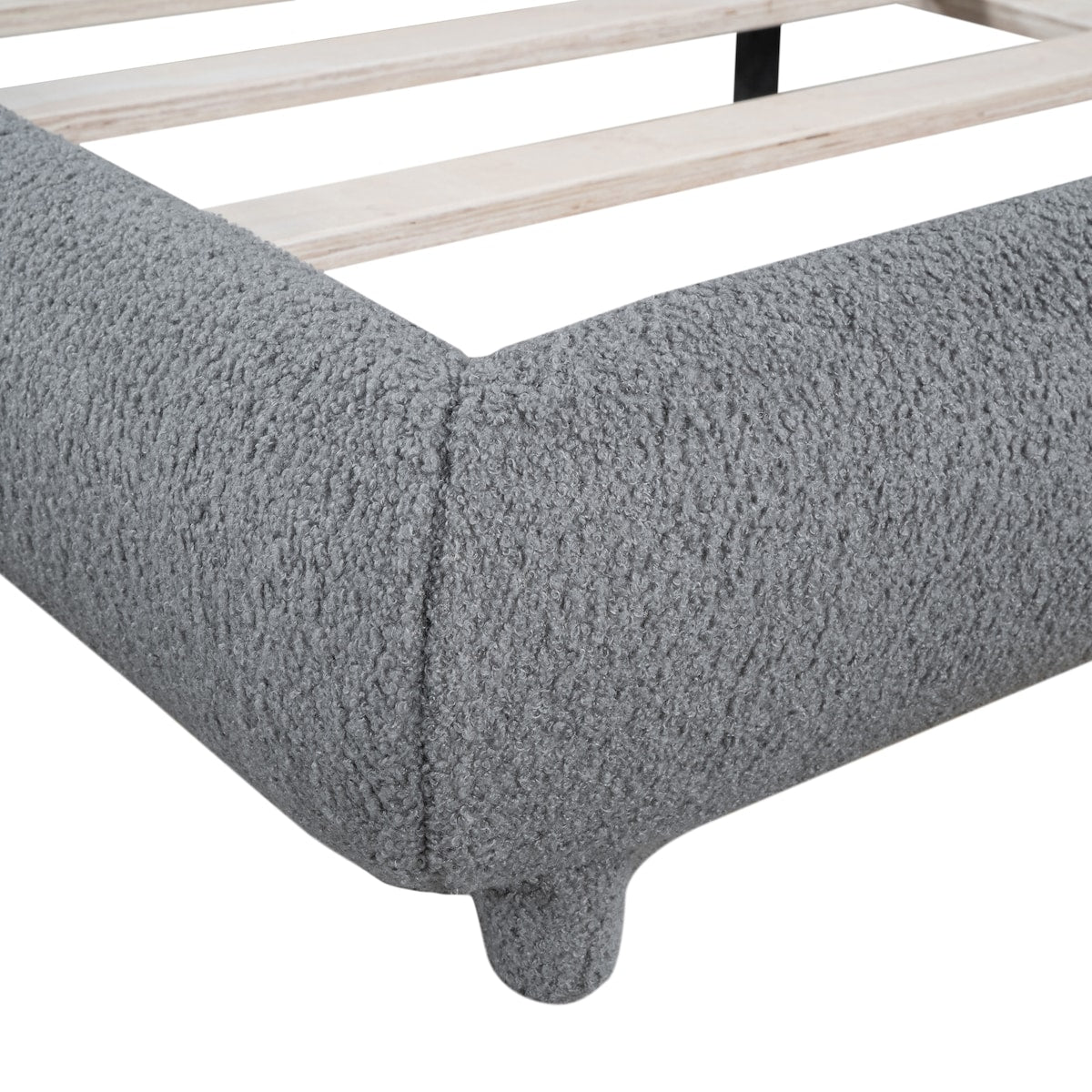 Upholstered Platform Bed with Thick Fabric