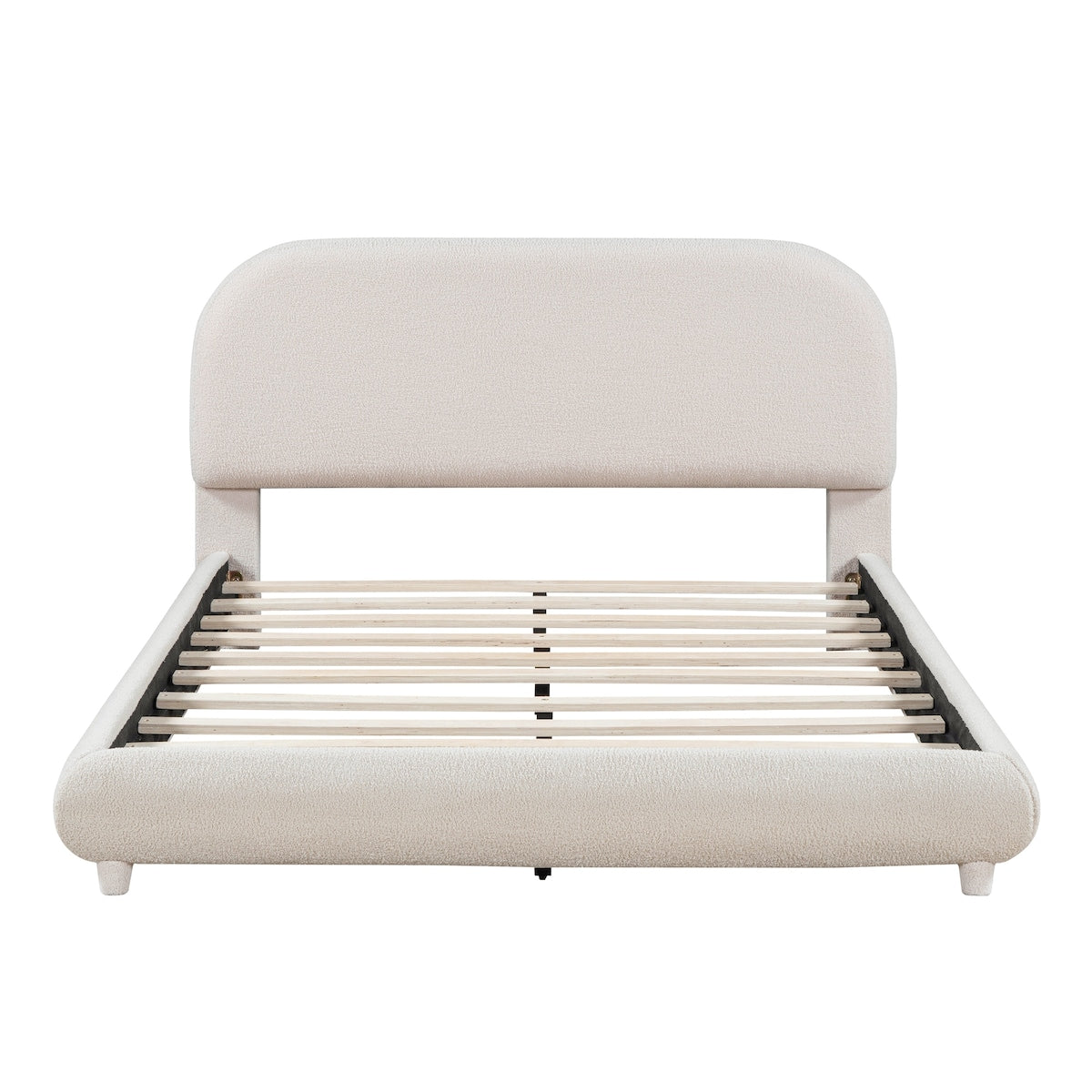 Upholstered Platform Bed with Thick Fabric