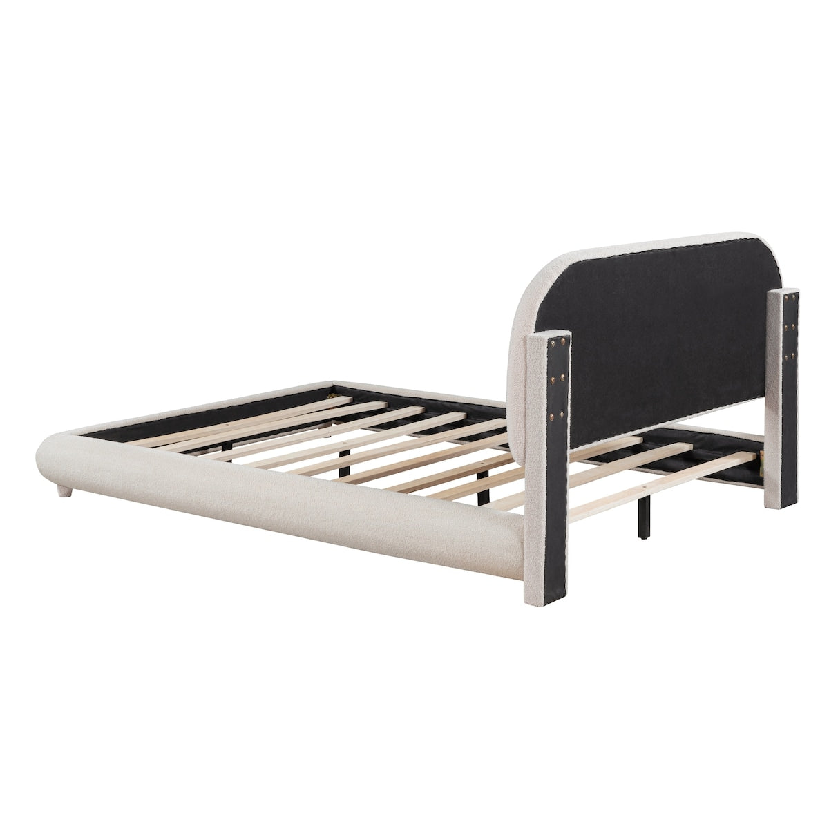 Upholstered Platform Bed with Thick Fabric