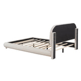 Upholstered Platform Bed with Thick Fabric
