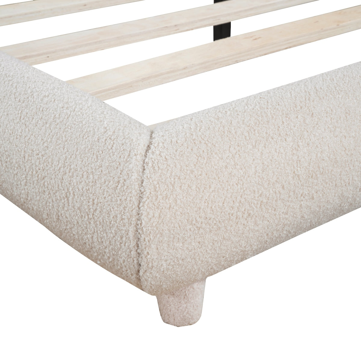 Upholstered Platform Bed with Thick Fabric