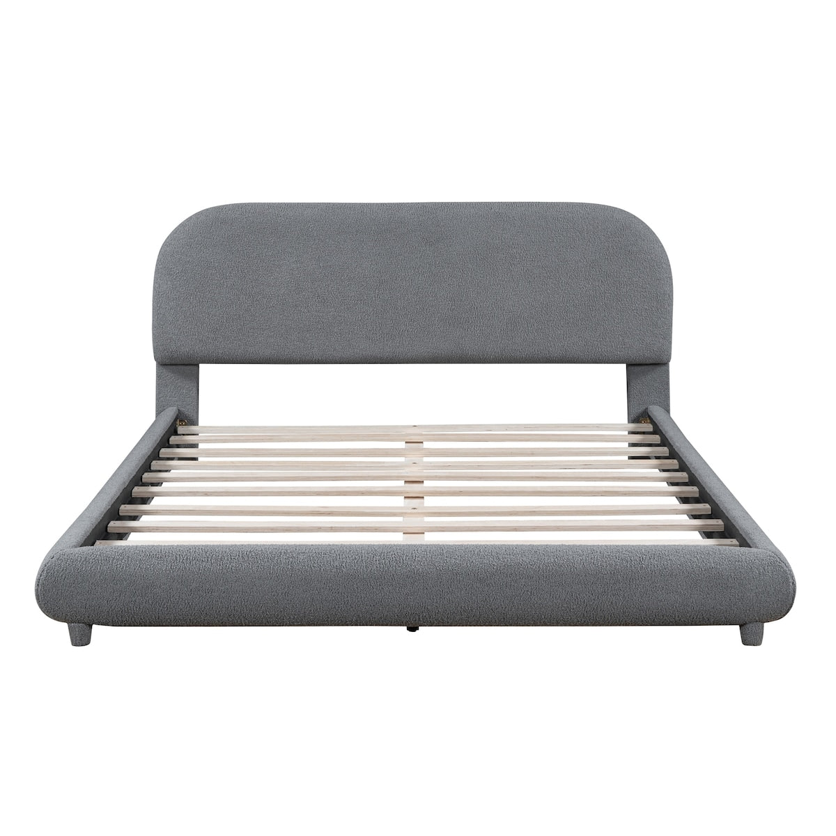 Upholstered Platform Bed with Thick Fabric