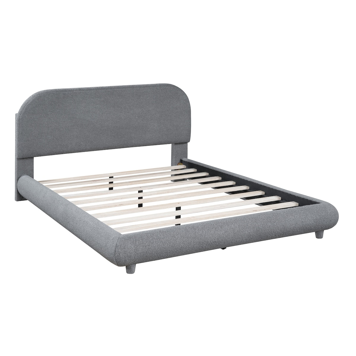Upholstered Platform Bed with Thick Fabric