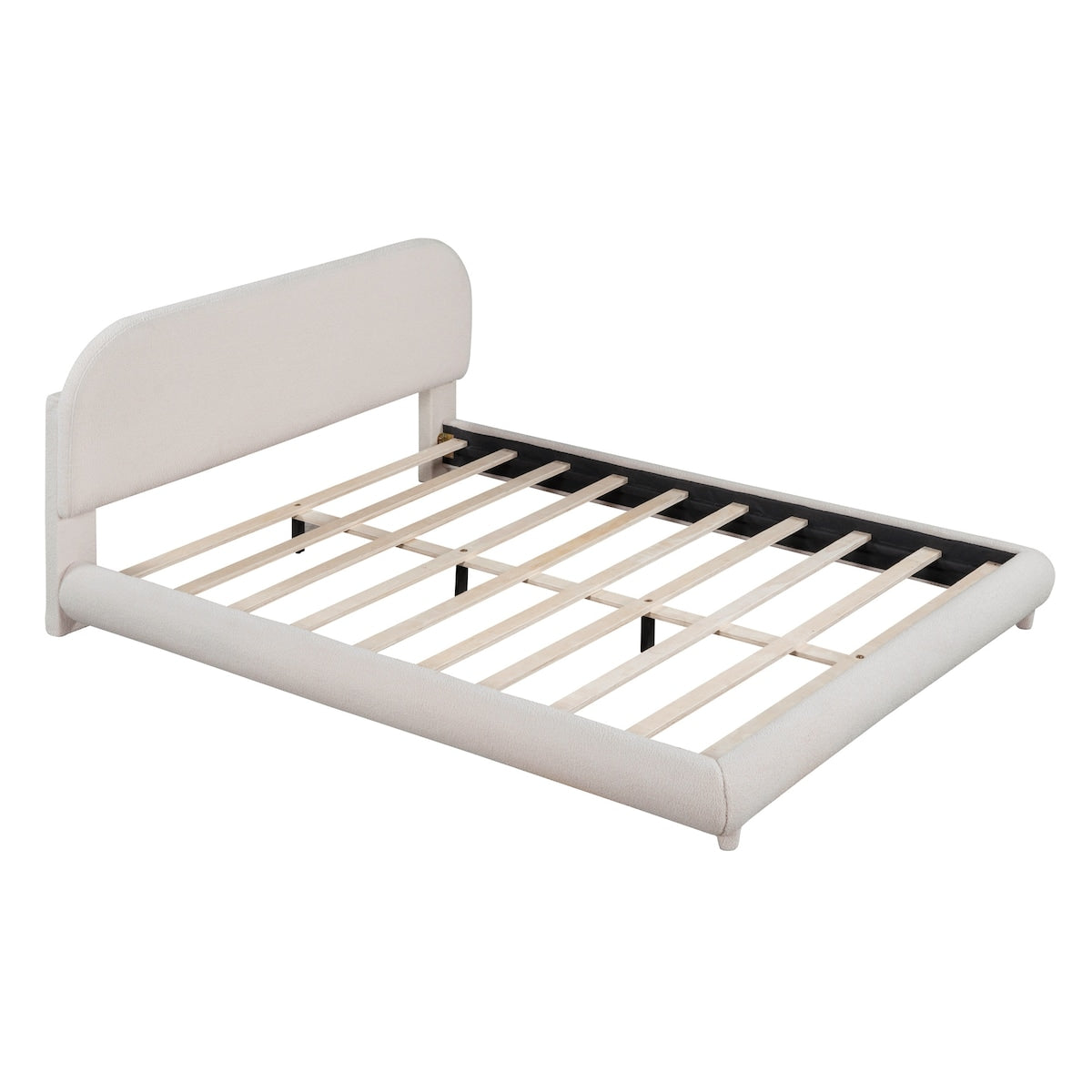 Upholstered Platform Bed with Thick Fabric