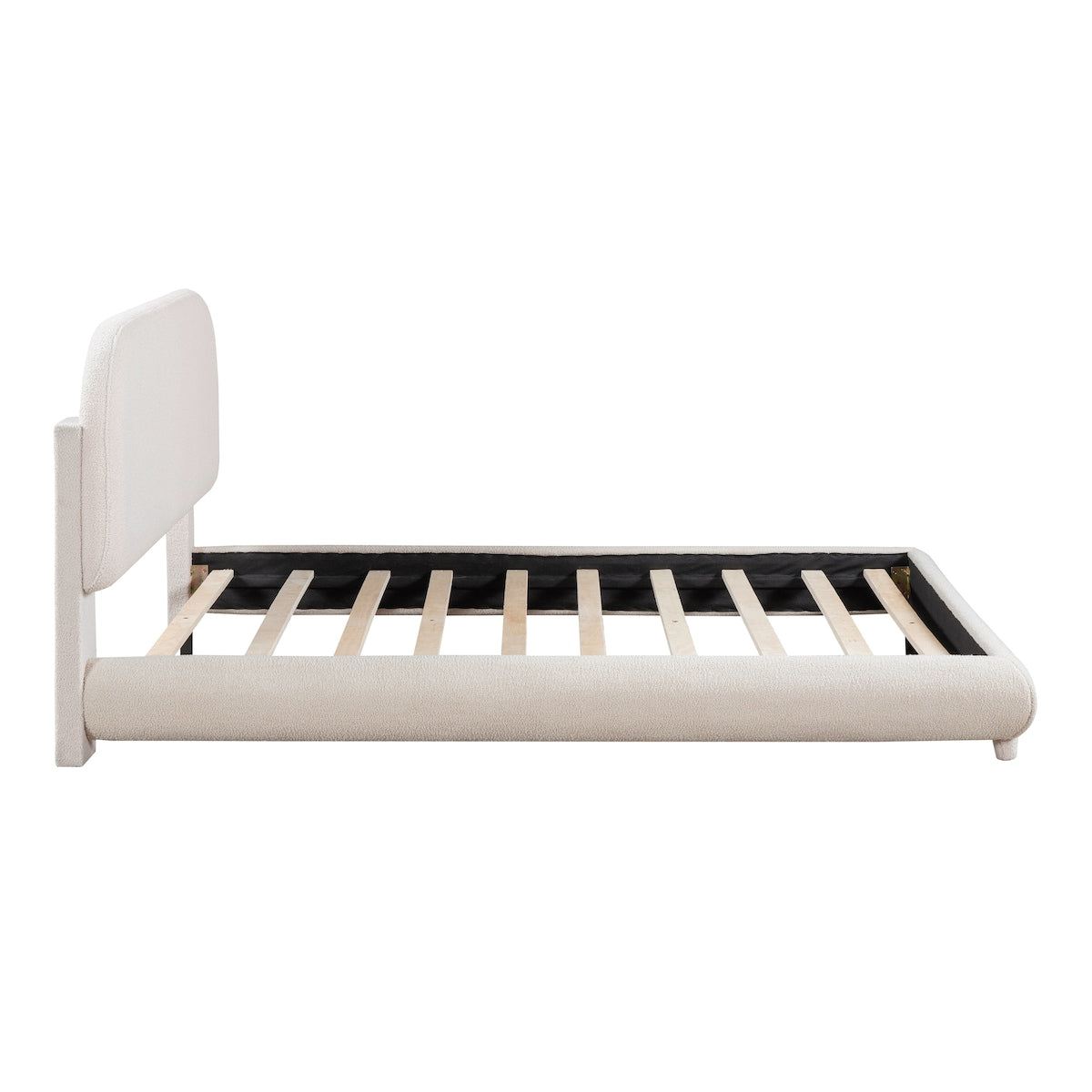 Upholstered Platform Bed with Thick Fabric
