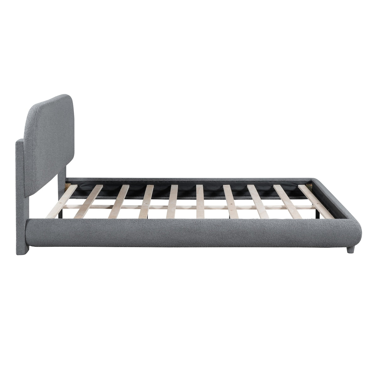 Upholstered Platform Bed with Thick Fabric