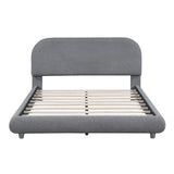 Upholstered Platform Bed with Thick Fabric