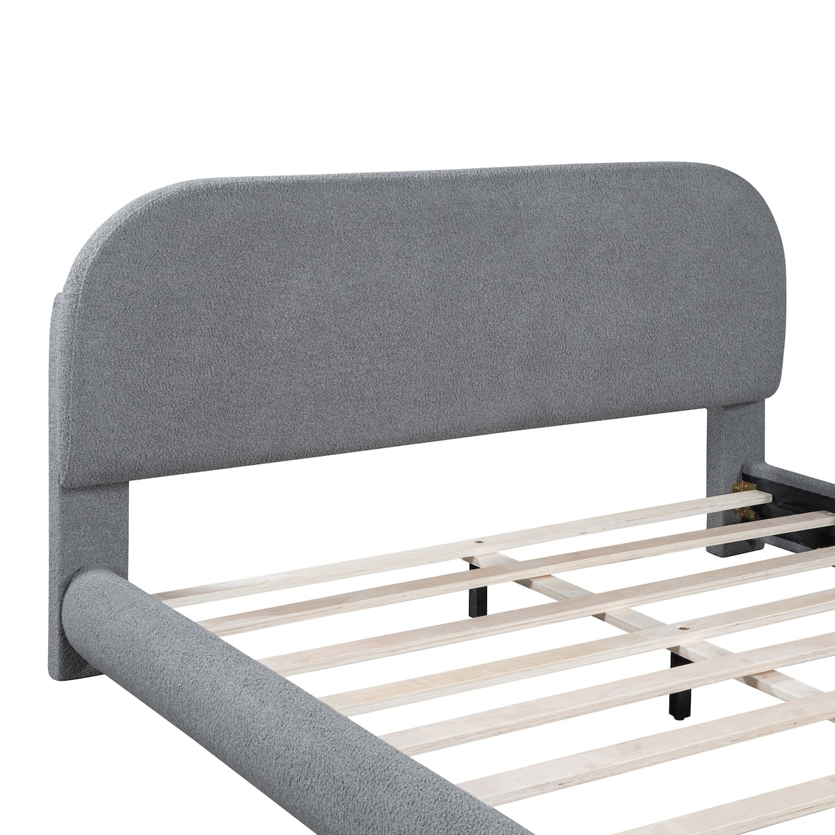 Upholstered Platform Bed with Thick Fabric